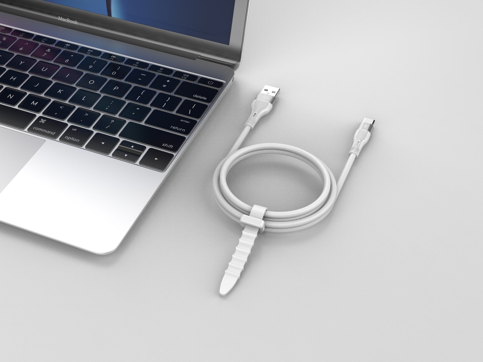 image_f89c3524-c748-4773-8735-a3994c1770af.jpg Techancy Cabo De Dados Usb Tipo C Branco TB1779, Carregamento Rápido De 3,1 A, Suporte Para Transferência De Dados De 480 Mbps - Image 4