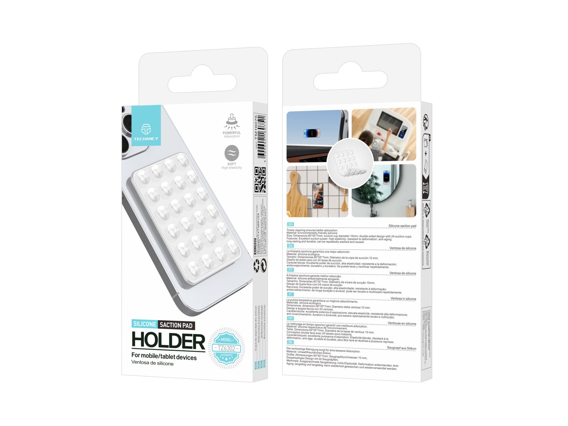 techancy suporte ventosa tz6302 para telemovel tablet silicona ecologica 24 ventosas forte fixacao reutilizavel duravel lavavel branco techancy suporte ventosa tz6302 para telemovel tablet silicona ecologica 24 ventosas forte fixacao reutilizavel duravel lavavel branco