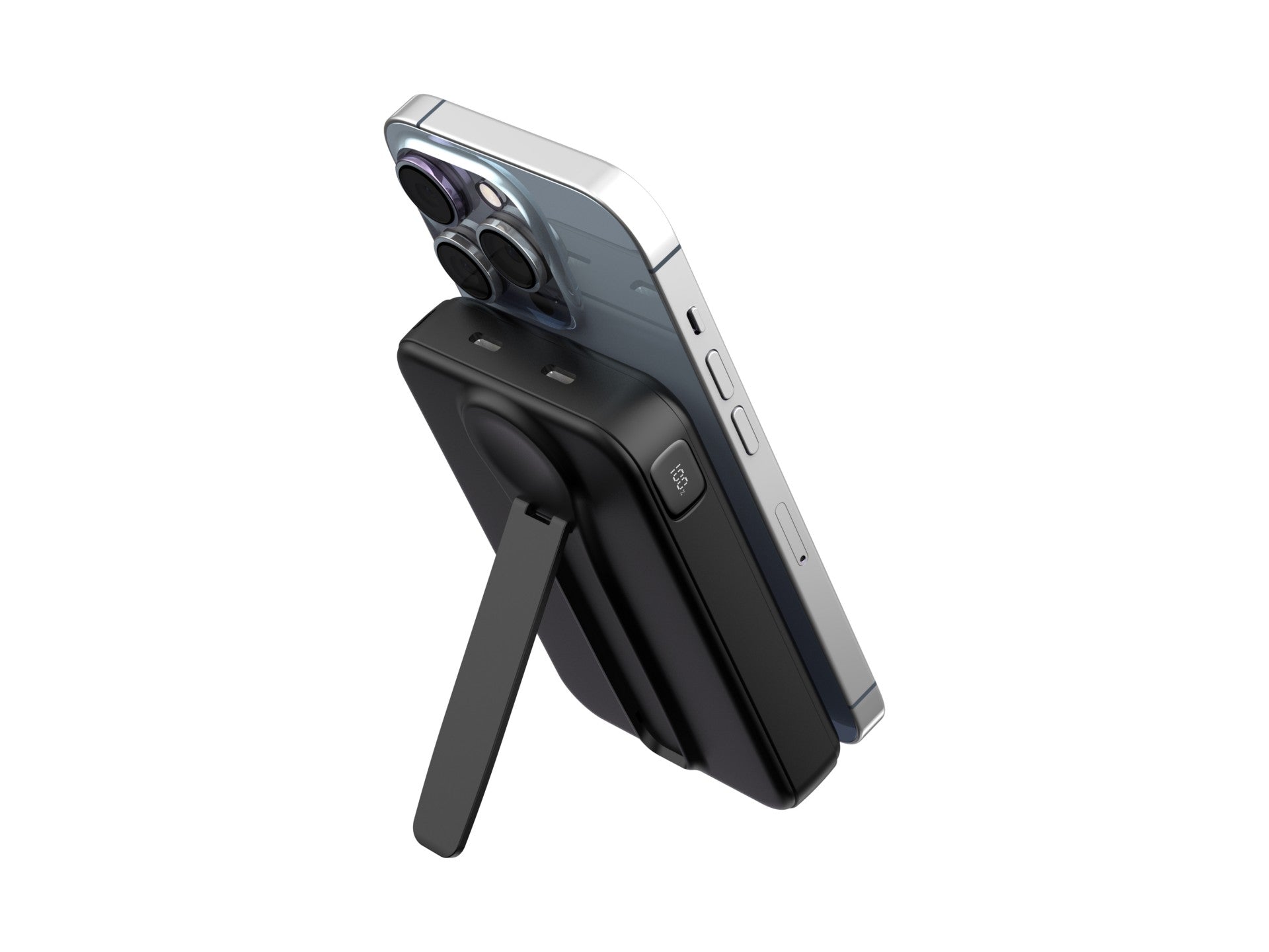 techancy power bank magnetico tf2786 10000mah carregamento rapido sem fios 15w pd 20w compativel com magsafe suporte integrado ecrã led preto techancy power bank magnetico tf2786 10000mah carregamento rapido sem fios 15w pd 20w compativel com magsafe suporte integrado ecrã led preto